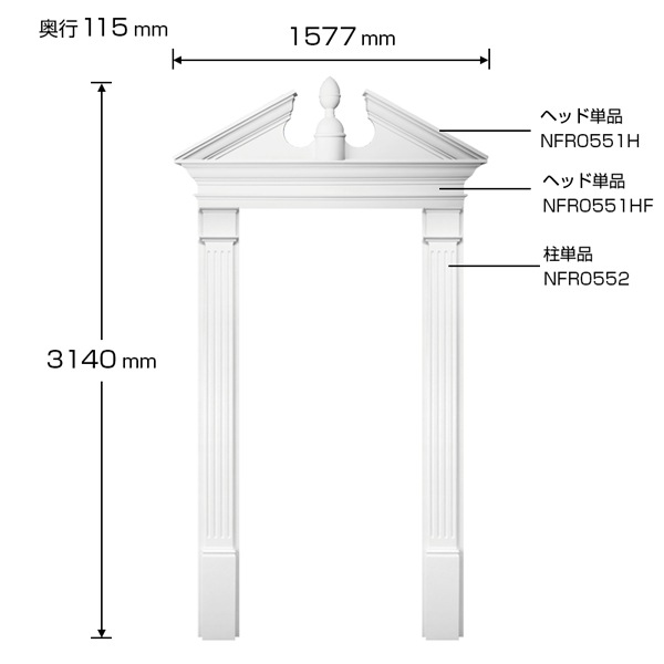 NFR0552S��FRP���ɥ��ե졼�ॻ�åȡ�������ǥ�⡼�롡3140��1577��115mm