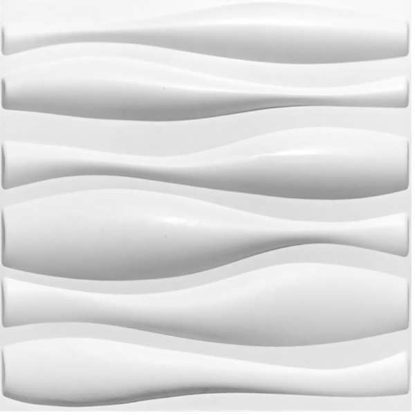 NDBPV501WH｜PVC製3Dウォールパネル 3Dボード 無塗装 500×500×26mm 1