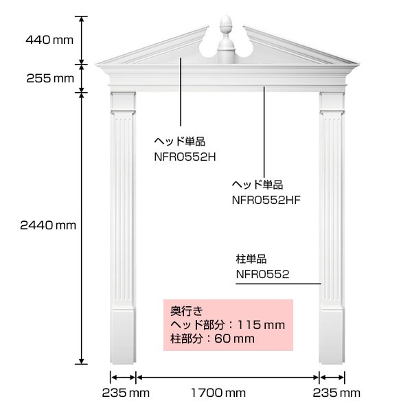 NFR0555S��FRP���ɥ��ե졼�ॻ�åȡ�������ǥ�⡼�롡3135��2340��115mm