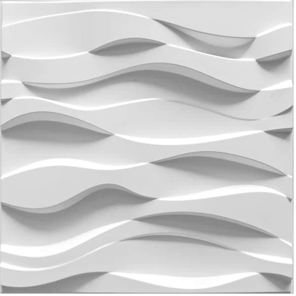 NDBPV508WH｜PVC製3Dウォールパネル 3Dボード 無塗装 500×500×28mm 1