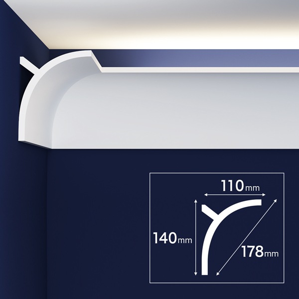 NOZC146｜PU製モールディング 廻縁 ゴールデンモール 140×110