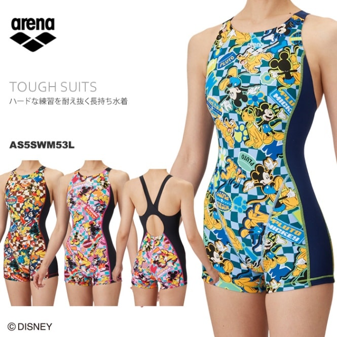 arena 競泳水着 Oサイズ PPPK ミッキーマウス ディズニー アリーナ 競泳水着 レディース 練習用 Oサイズ AS5SWM54L