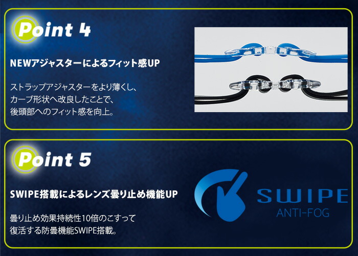 FINA承認モデル クッションあり 競泳用スイムゴーグル 水泳用 ミラーレンズ AQUAFORCE SWiFT A アクアフォーススイフトエース arena アリーナ AGL-O400M/AGL-O400MS