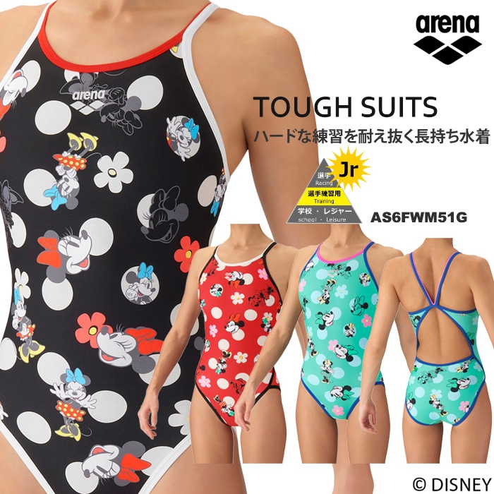 未使用　arena 女子水着　R140サイズ　競泳　ジュニア　ディズニー ジュニア水着 女子 競泳練習用水着 arena アリーナ DISNEY ディズニー