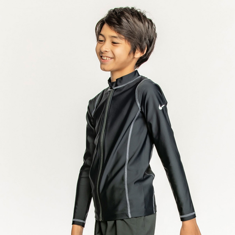 ジュニア水着 男の子 フィットネス スクール水着 トップス／フルジップ