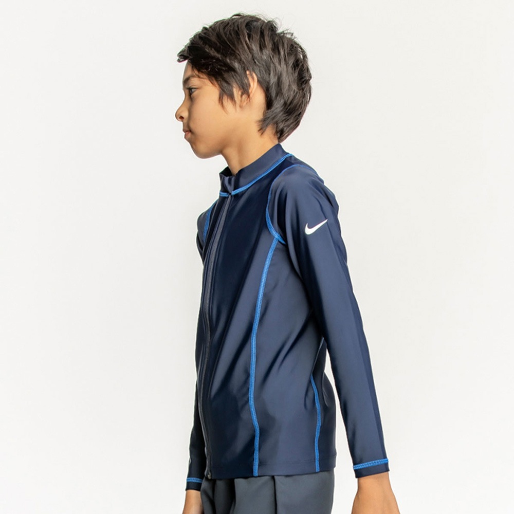 ジュニア水着 男の子 フィットネス スクール水着 トップス／フルジップ