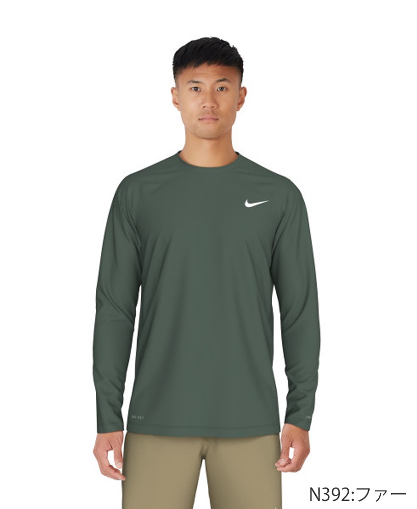 メンズ フィットネス水着 男性 ラッシュガード・トップス・ゆったりシルエット NIKE ナイキ NESSA587