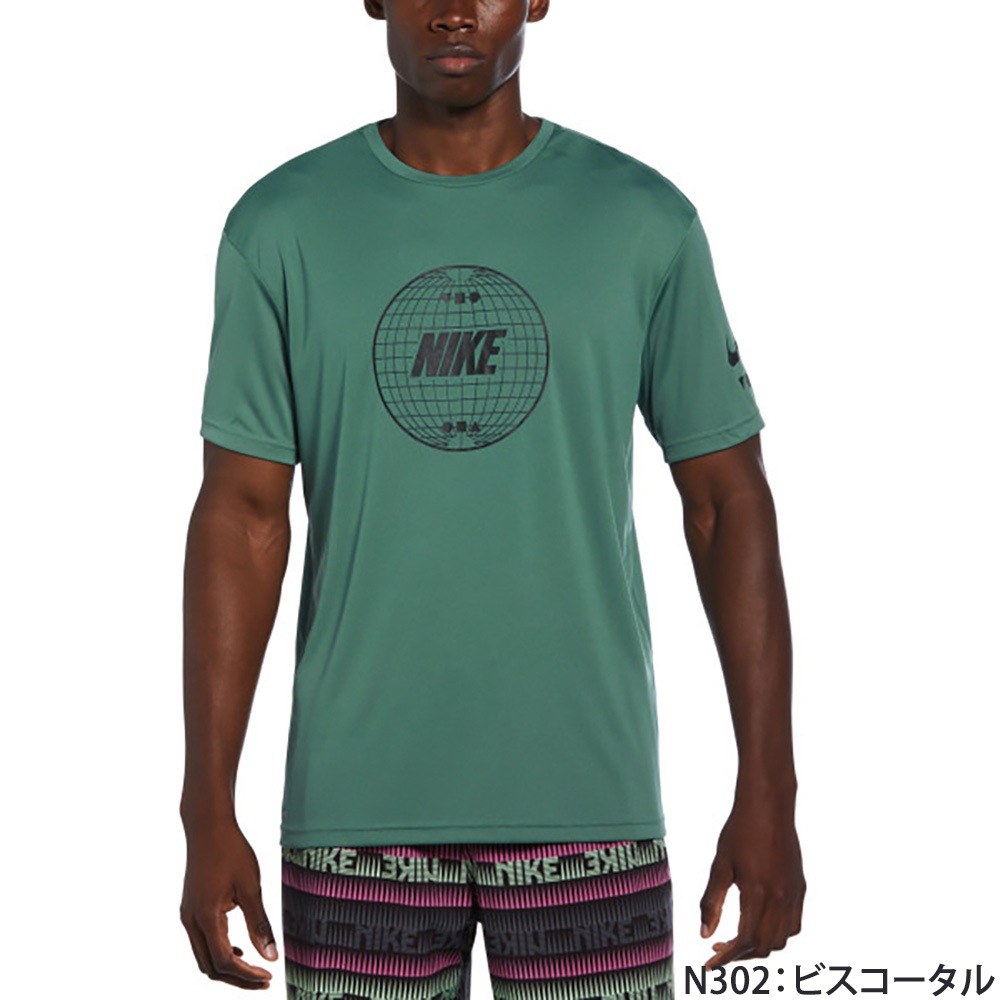 メンズ フィットネス水着 男性 ラッシュガード・トップス・ゆったりシルエット NIKE ナイキ NESSE476【特別価格につき交換返品不可】(pd0912)