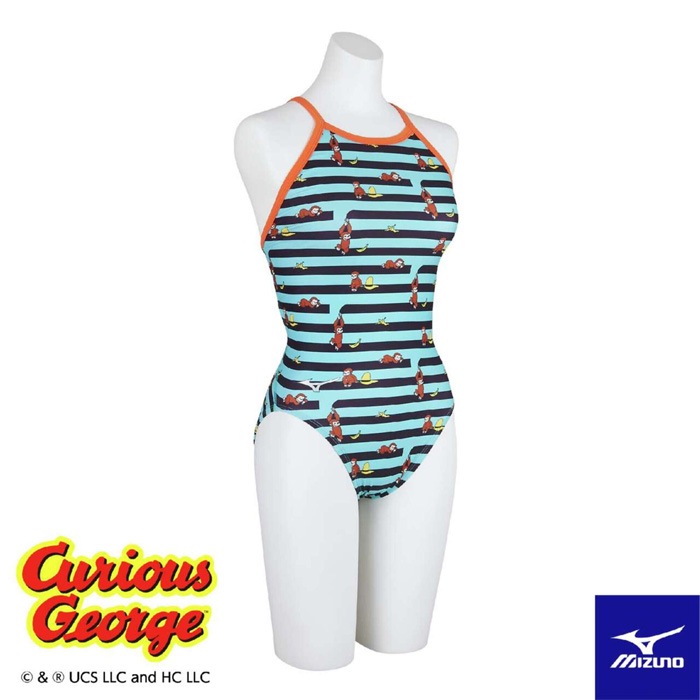 2025年/春夏新作 レディース 競泳練習用水着 女性 mizuno ミズノ おさるのジョージ N2MAB799