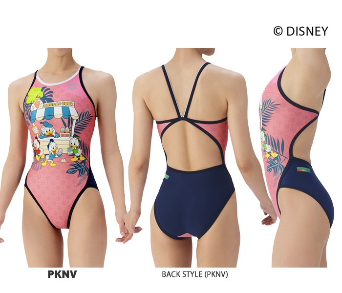 ジュニア水着 女子 競泳練習用水着 arena アリーナ DISNEY ディズニー ドナルド・ダック AS5FWM52G