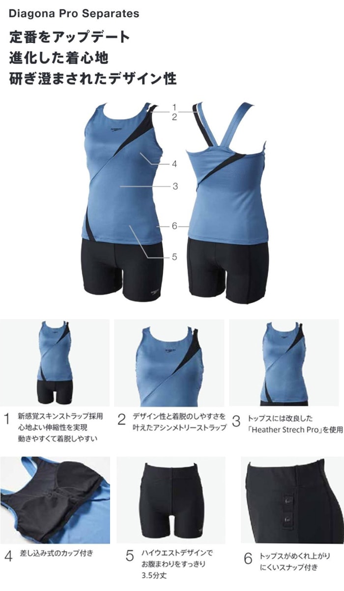 レディース フィットネス水着 セパレート 女性 speedo スピード
