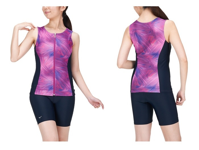 新品未使用★mizuno★セパレート上下水着カップ付★ラッシュガード★セット MIZUNO レディース フィットネス水着 セパレート mizuno ミズノ