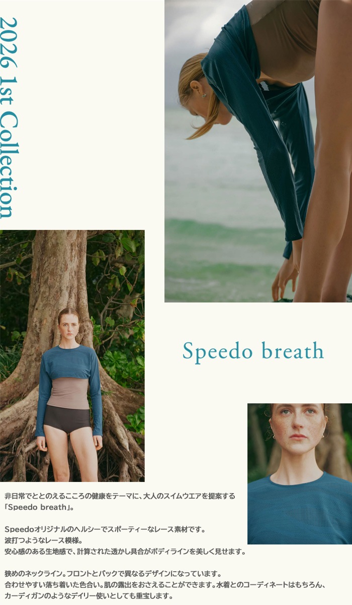 レディース フィットネス水着 袖付きトップス単品 speedo スピード