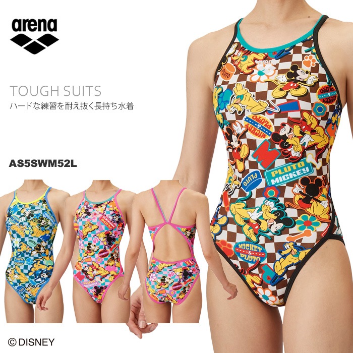 レディース 競泳練習用水着 arena アリーナ DISNEY ディズニー