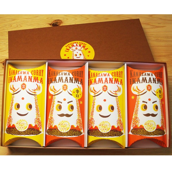 ≪銭福屋≫金沢カレーいかまんまギフトセット（辛口x2箱、スタンダードx2箱）【金沢土産 金沢カレーいかめし】