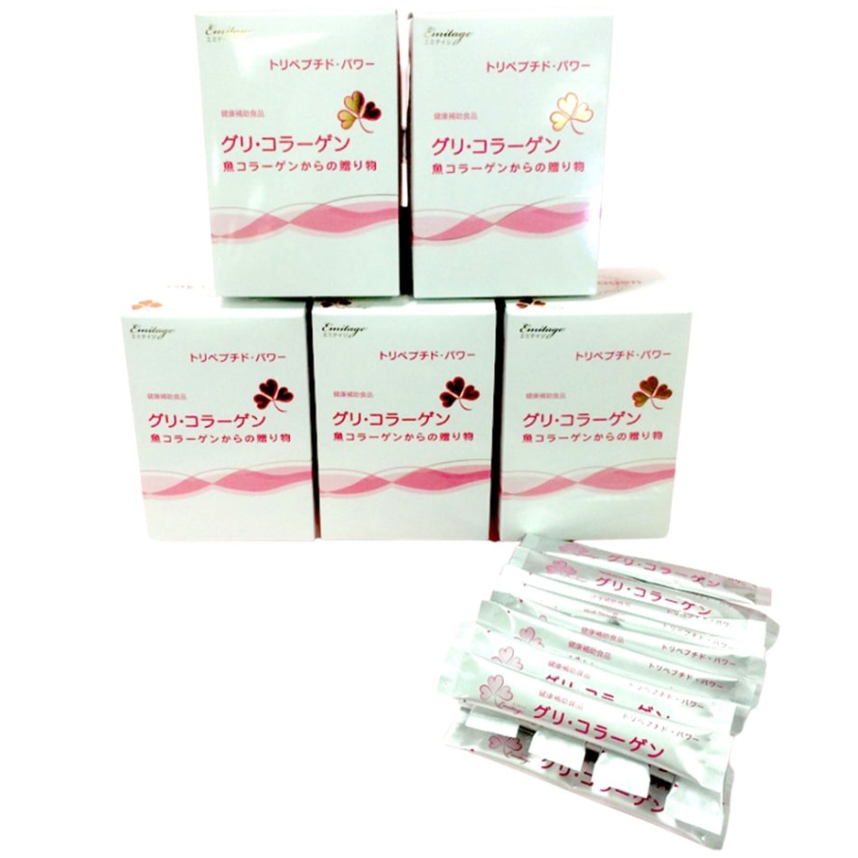 ≪Emitage（エミテイジ）≫魚コラーゲンからの贈り物 5箱 450g（3g×150袋）＋90g（3g×30袋）プレゼント【送料無料】