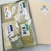 ≪北村商店≫>高級おぼろ昆布等4種セット TN-4（太白おぼろ・黒おぼろ・白とろろ・味付昆布）<br>【北海道産 高級昆布詰合せ 北陸 福井 敦賀 北海道 青森 とろろ おぼろ 昆布 詰合せ 贈り物 御祝 仏事 ご進物 中元 お歳暮 お返し】