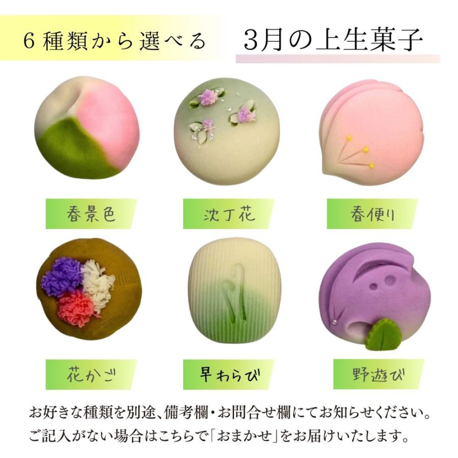 ≪菓匠まつ井≫金沢の和菓子 四季の上生菓子6個セット　お好きな種類が選べます 【石川県 老舗 練りきり 和スイーツ 冷凍 季節 おすすめ 通販 お取り寄せ ギフト 月替り 詰め合わせ キレイ 可愛い 美味しい 白あん】