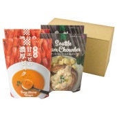 ≪金沢浅田屋≫六角堂キッチンスープセット(ビスク ・クラムチャウダー　各2個入) QAB4