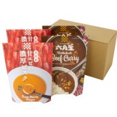 ≪金沢浅田屋≫ 六角堂キッチンカレー・ビスクセット(ビスク ・ビーフカレー各2個入) QBC4 【金沢 ステーキハウス 濃厚 クリーミー 金沢産甘エビ 牛肉 にんにくチップ】