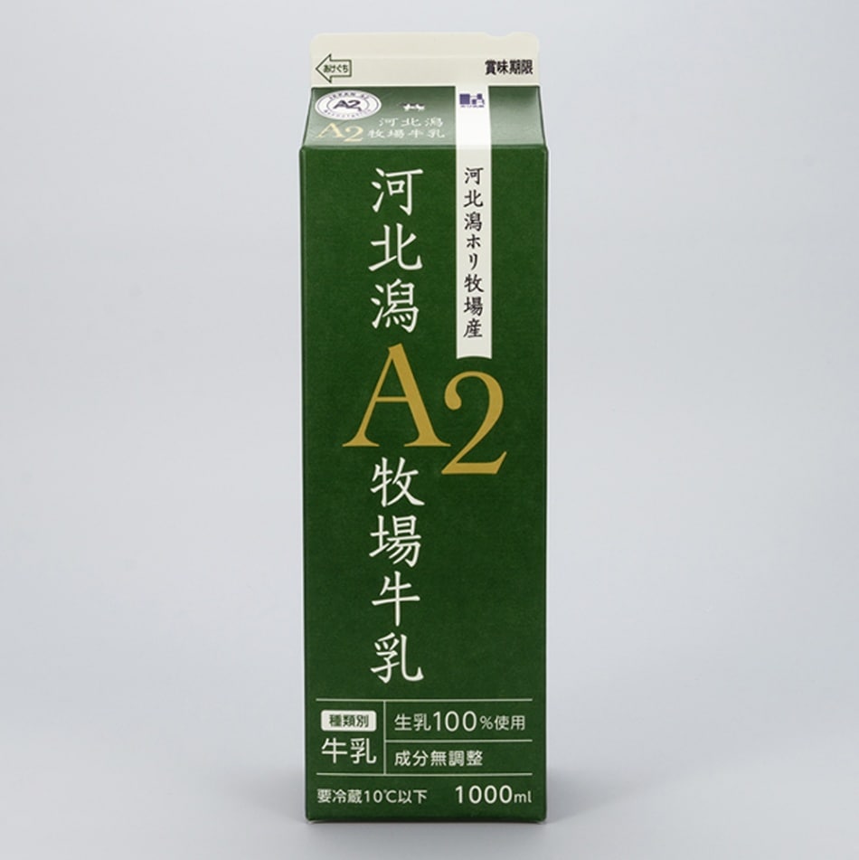 ≪ホリ乳業≫ 河北潟A2牧場牛乳1000ml 6本 【石川県 A2ミルク 日本A2ミルク協会認定 牛乳新時代 話題 牧場牛乳 成分無調整、生乳100%使用】