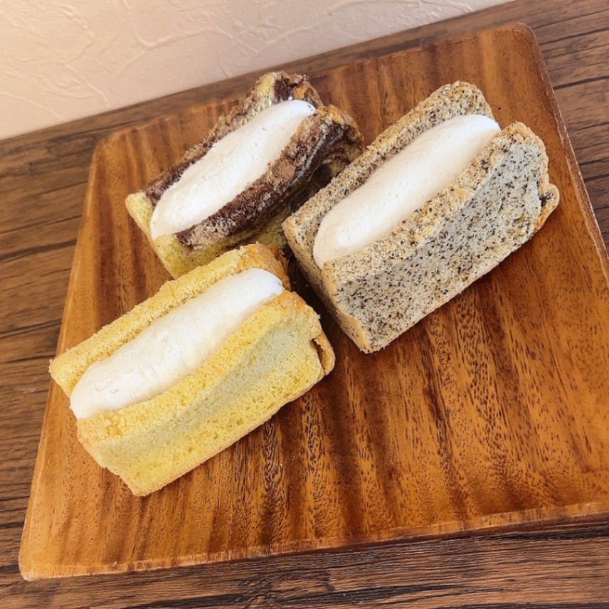 ≪グルテンフリーの生米パン miron≫米粉のクリームシフォンアイスサンド 3個セット 【小麦不使用 グルテンフリー 無添加 体に優しい素材 クリームシフォンサンド シフォンサンド シフォンケーキ 米粉シフォンケーキ】