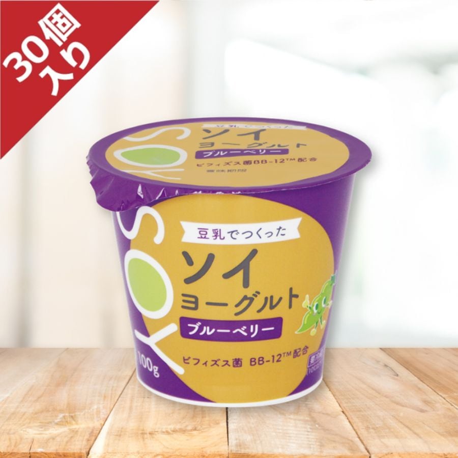 ≪ラクヨ≫ ソイヨーグルトブルーベリー 30個セット【大豆 豆乳 ソイ ヨーグルト 植物性  腸活 ビフィズス菌 発酵食品 ブルーベリー ヘルシー コレステロールゼロ 】
