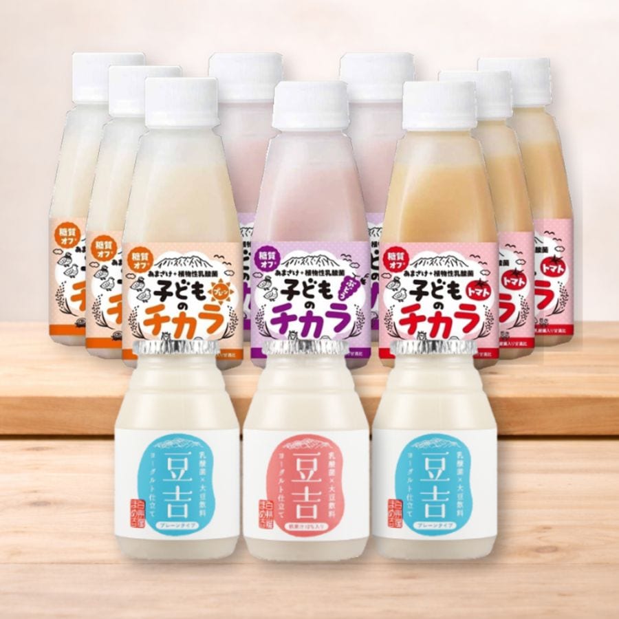 ≪ラクヨ≫ 子どものチカラ＆豆吉セット【甘酒 糀甘酒 米 米糀 大豆 発酵飲料 腸活 乳酸菌 植物性 発酵食品 大豆飲料 飲み比べ セット 詰め合わせ】