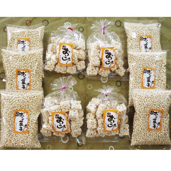 ≪やちぐさ作業所≫金沢米のポン菓子・おこし詰め合わせセット