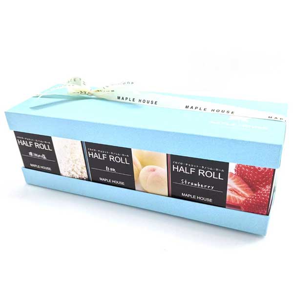 ≪MAPLE HOUSE≫ハーフロール 3個セット(ストロベリー ・珠洲の塩・白桃)