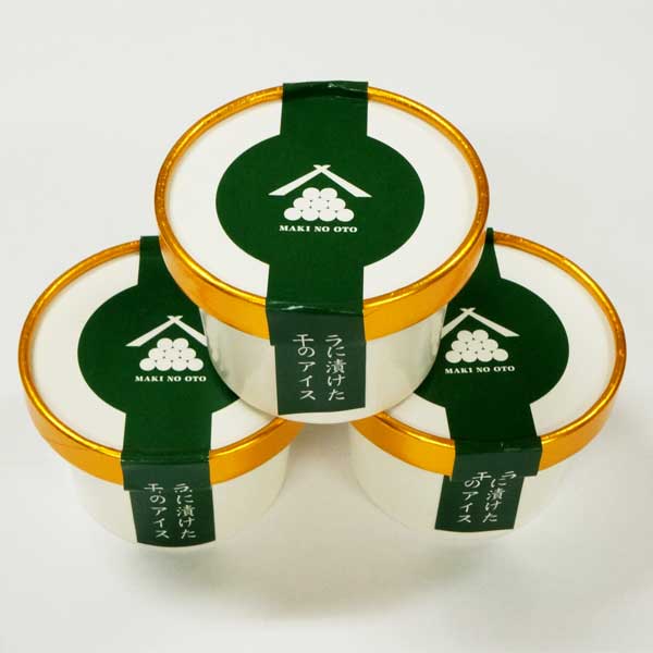 ≪里山のオーベルジュ薪の音≫ラム酒につけた干し柿のアイス 100ml (6個入り)