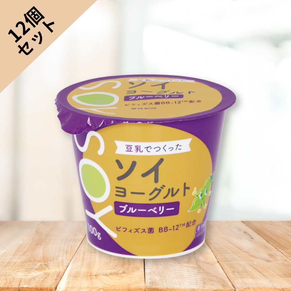 ≪ラクヨ≫ ソイヨーグルトブルーベリー 12個セット【ソイヨーグルト 豆乳ヨーグルト 植物性ヨーグルト 乳製品不使用  腸活 発酵食品 ビフィズス菌 プラントベース 発酵 ブルーベリー コレステロールゼロ 豆乳 ブルーベリーヨーグルト 菌活 食物繊維 BB-12 健康習慣 ヘルシー 朝食】