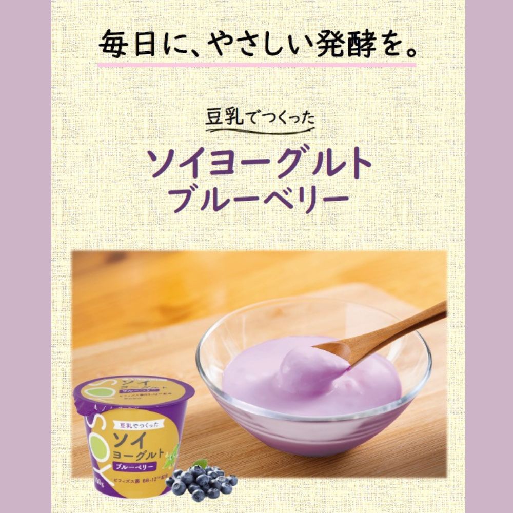≪ラクヨ≫ ソイヨーグルトブルーベリー 24個セット（5％OFF）【ソイヨーグルト 豆乳ヨーグルト 植物性ヨーグルト 乳製品不使用  腸活 発酵食品 ビフィズス菌 プラントベース 発酵 ブルーベリー コレステロールゼロ 豆乳 ブルーベリーヨーグルト 菌活 食物繊維 BB-12 健康習慣 ヘルシー 朝食】