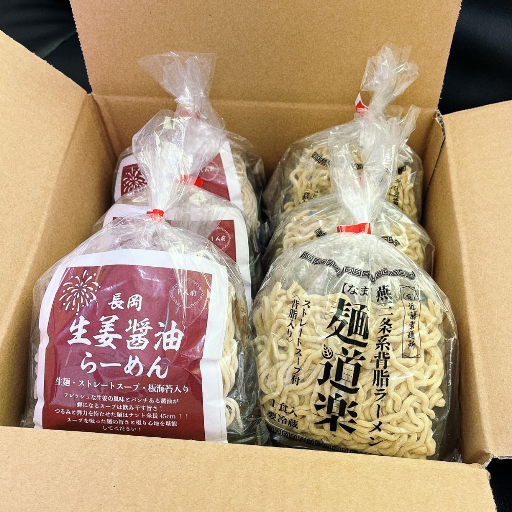 ≪近藤製麺所≫ 新潟五大ラーメン食べ比べセット（長岡生姜醤油4食＆燕背脂ラーメン4食）【新潟 燕三条系 生麺 麺道楽 煮干し 豚ガラ 鶏ガラ 濃厚醤油 ストレートスープ】