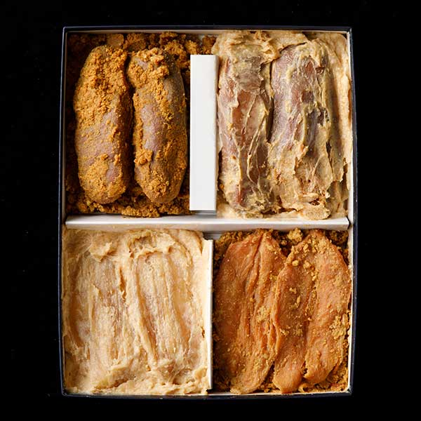 ≪あら与≫三つくり （ふぐ、ふぐの子の糠漬・粕漬け詰合せ）