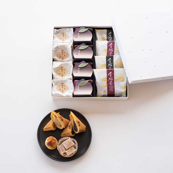 ≪越山甘清堂≫和菓子詰合せ 加賀三彩（2号）【北陸 石川県 金沢銘菓 和菓子 お土産 ギフト】