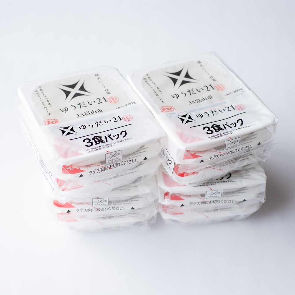 ≪JA富山市≫ゆうだい21パックご飯 12パック【米どころ 富山市 大粒 美味しい 通販 お取り寄せ】