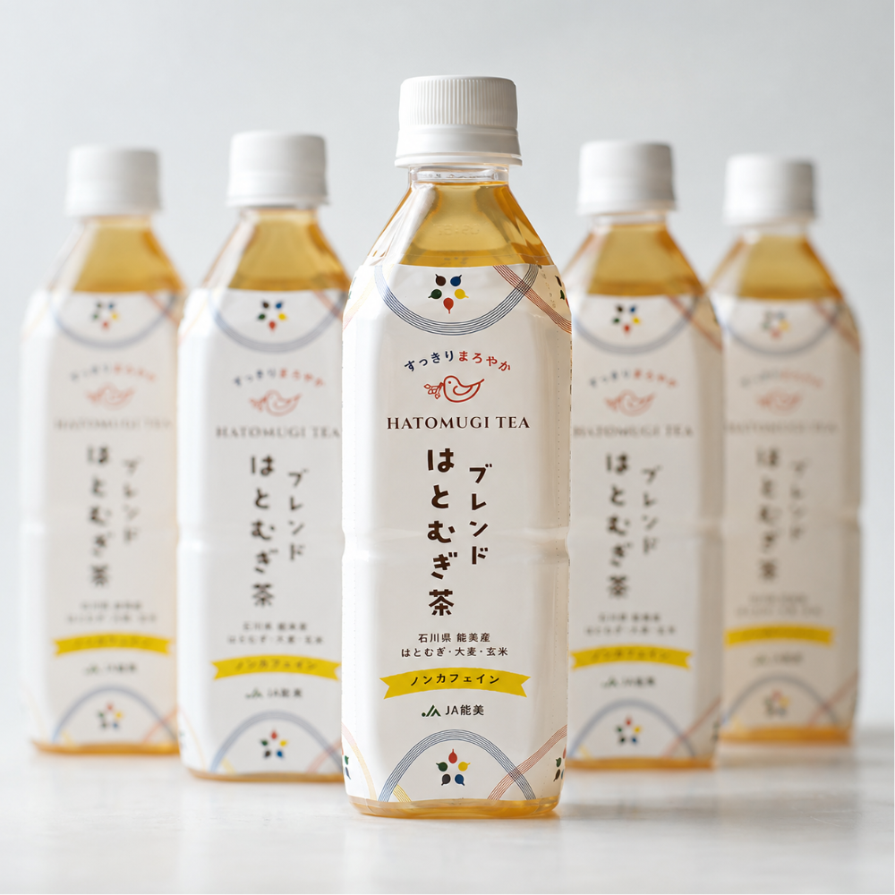 ≪JA能美≫ブレンドはとむぎ茶 ペットボトル500mlx24本入【はとむぎ 大麦 玄米 カロリーゼロ ノンカフェイン 石川県 能美市】