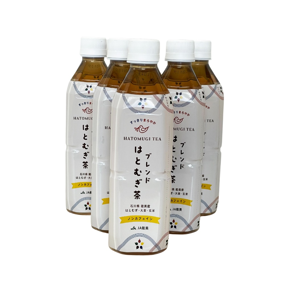 ≪JA能美≫ブレンドはとむぎ茶 ペットボトル500mlx24本入【はとむぎ 大麦 玄米 カロリーゼロ ノンカフェイン 石川県 能美市】