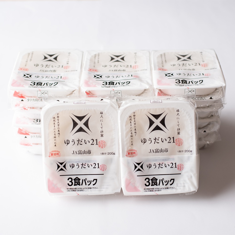 ≪JA富山市≫ゆうだい21パックご飯 24パックセット<br>【米どころ 富山市 大粒 美味しい 通販 お取り寄せ】