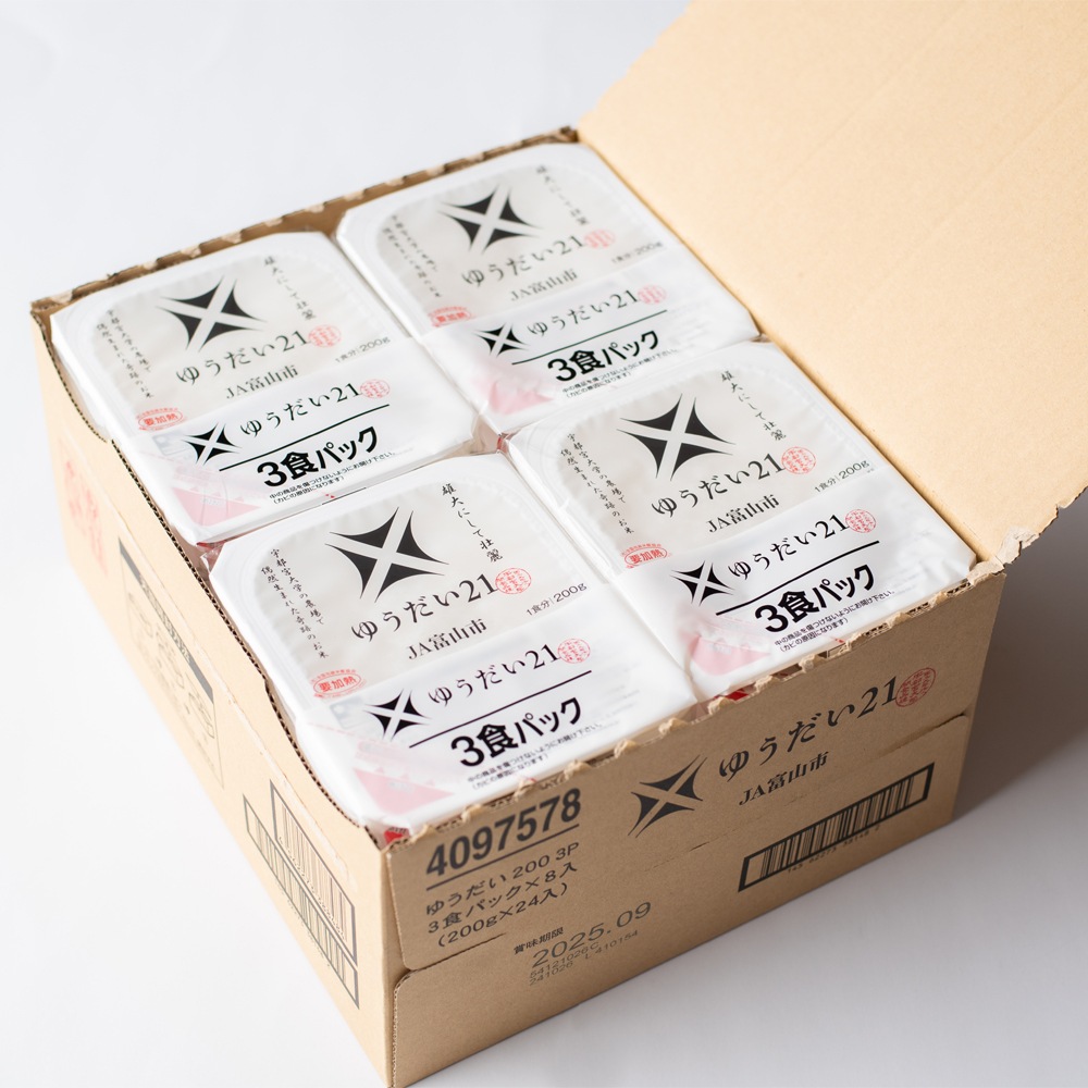 ≪JA富山市≫ゆうだい21パックご飯 24パックセット<br>【米どころ 富山市 大粒 美味しい 通販 お取り寄せ】