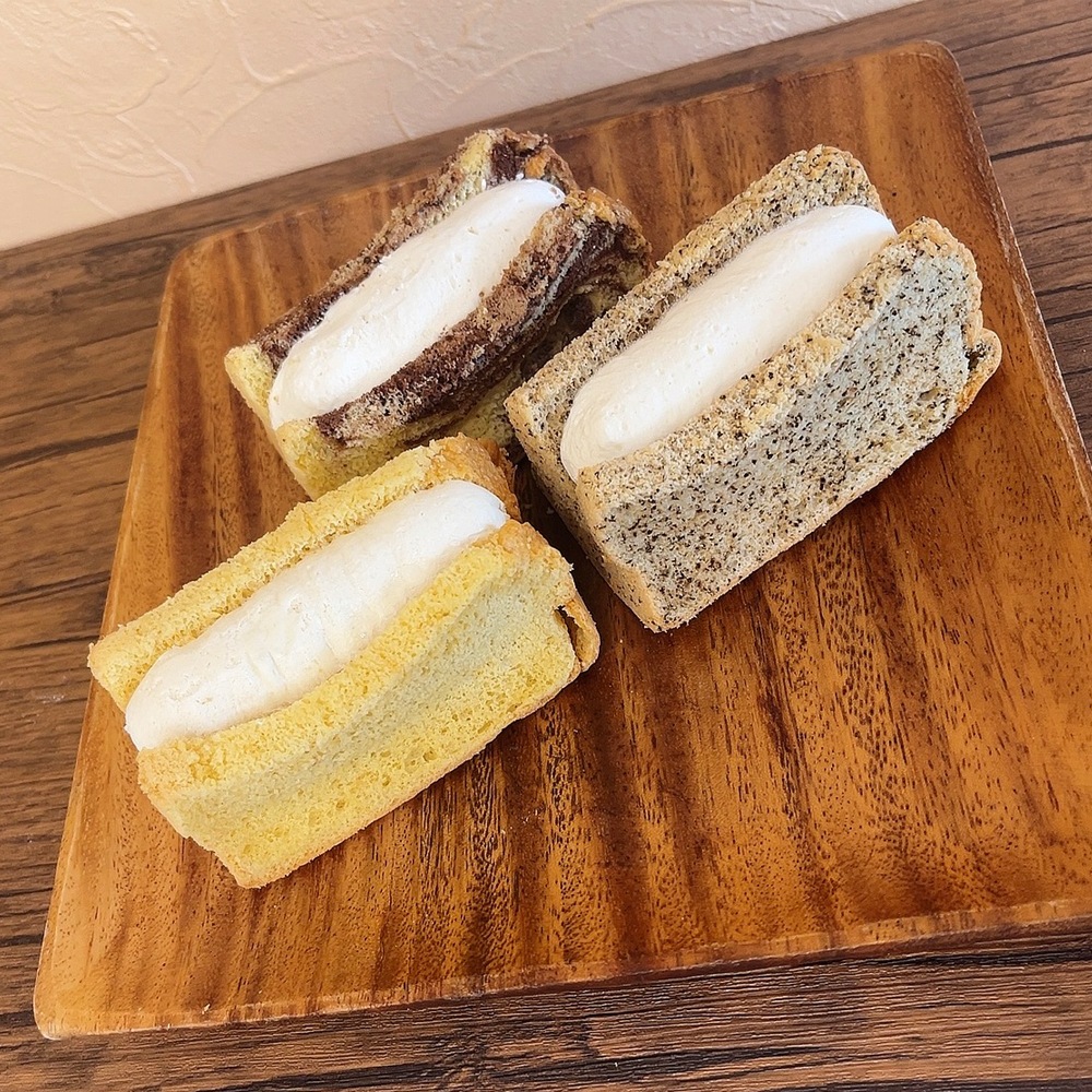 ≪グルテンフリーの米粉パン miron≫米粉のクリームシフォンアイスサンド 3個セット 【小麦不使用 グルテンフリー 無添加 体に優しい素材 クリームシフォンサンド シフォンサンド シフォンケーキ 米粉シフォンケーキ】