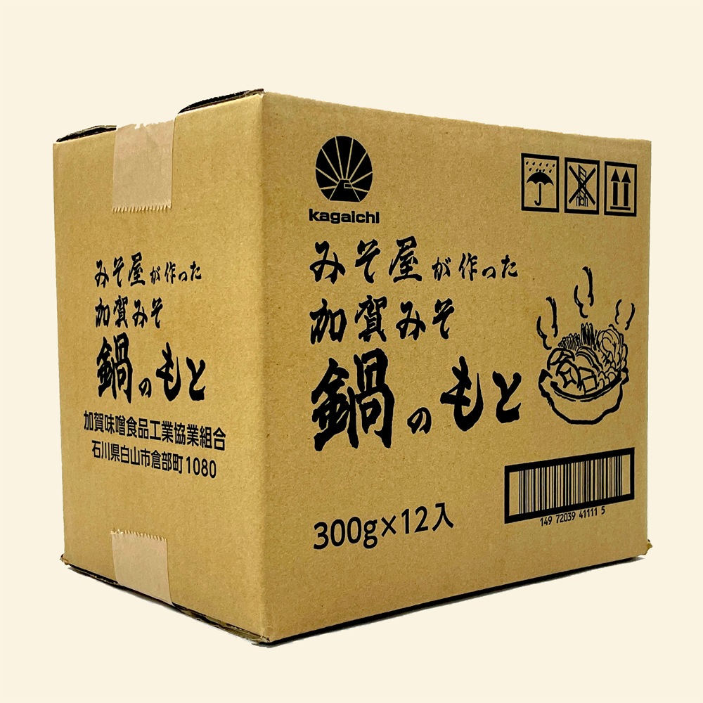 ≪加賀味噌食品工業協業組合≫加賀みそ鍋のもと300g（12個）【送料無料！ 味噌 加賀みそ みそ鍋 石川県 鍋のもと 鍋の素】