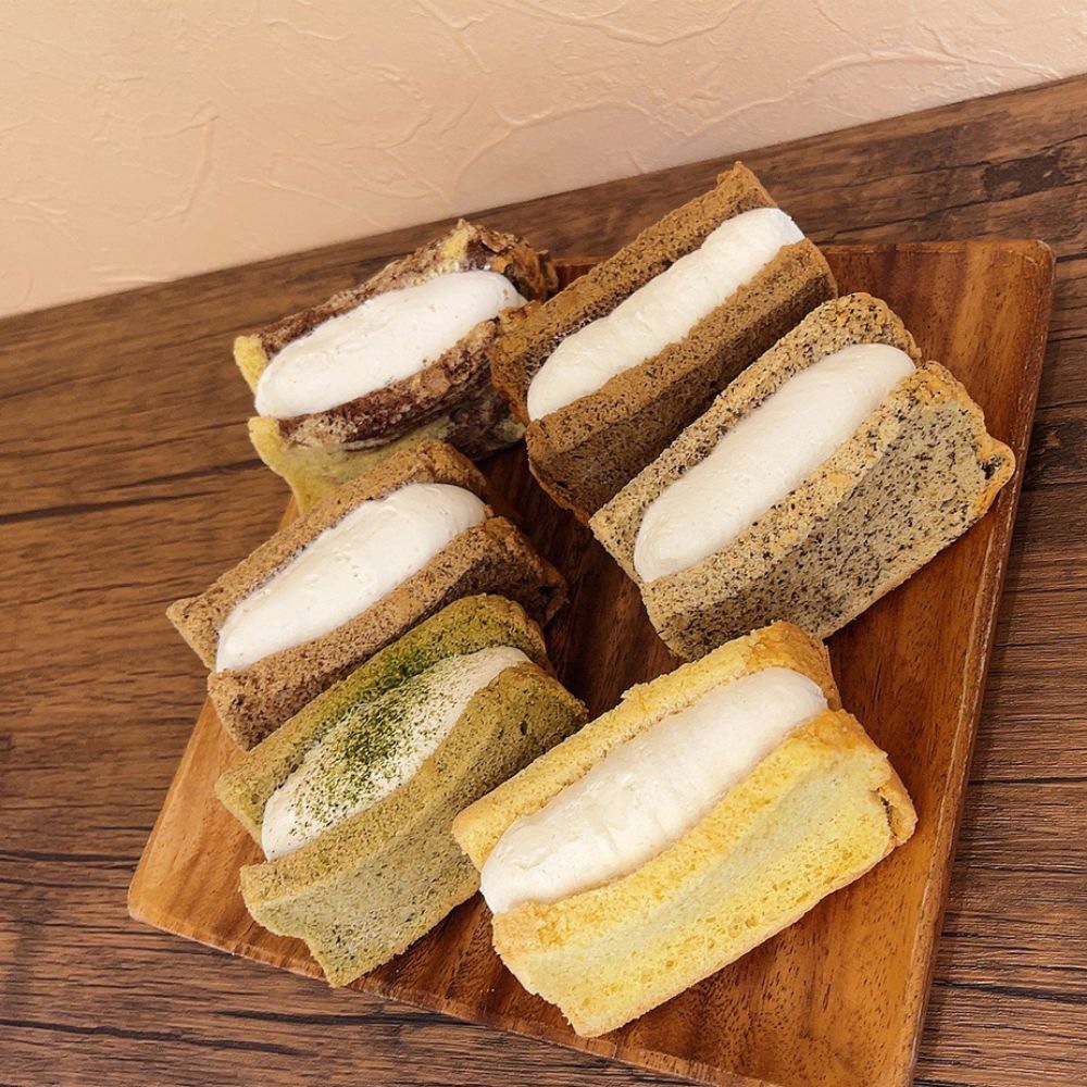 ≪グルテンフリーの米粉パン miron≫米粉のクリームシフォンアイスサンド 3個セット 【小麦不使用 グルテンフリー 無添加 体に優しい素材 クリームシフォンサンド シフォンサンド シフォンケーキ 米粉シフォンケーキ】