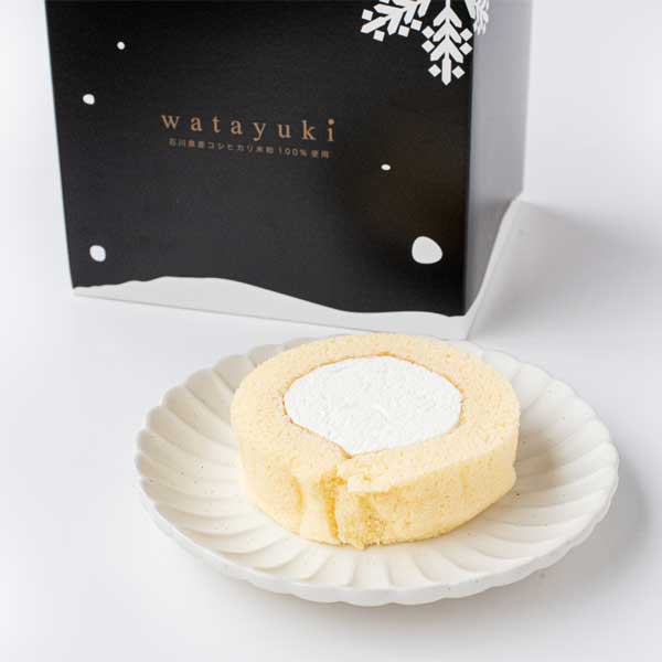 ≪鶴屋仁三郎≫雪のような口どけ 米粉のロールケーキ Watayuki（5個入）