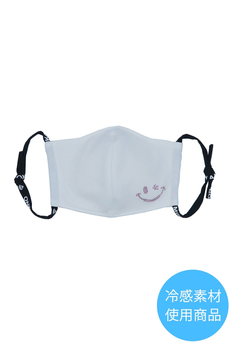 ハッピーマスク（ハッピーフェイス）＊ホワイト/ピンク【フリー】 [ハッピーマスク 00908-234-9097] 定価\1,540（税込）※ネコポス可