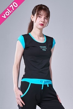 フィットネスウェア | ベーシックTシャツ（ラインストーン付