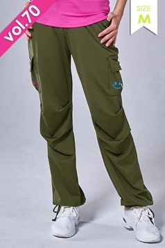 フィットネスウェア | ロングカーゴパンツ＊ミカノピンクグレー