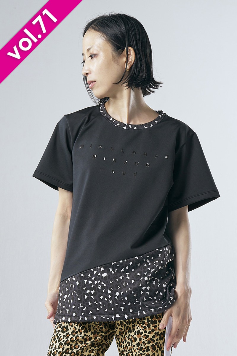 裾切替ユニセックスTシャツ＊ブラック 【フリー】 [Vol.71 71720-237-9513] 定価\10,450（税込）