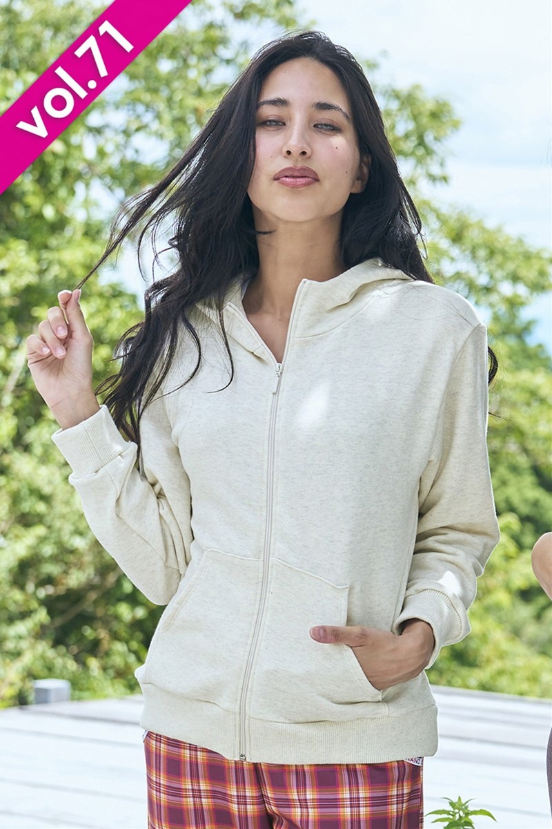 ジップアップパーカー＊オートミール 【フリー】 [Vol.71 71750-237-9919] 定価\14,850（税込）